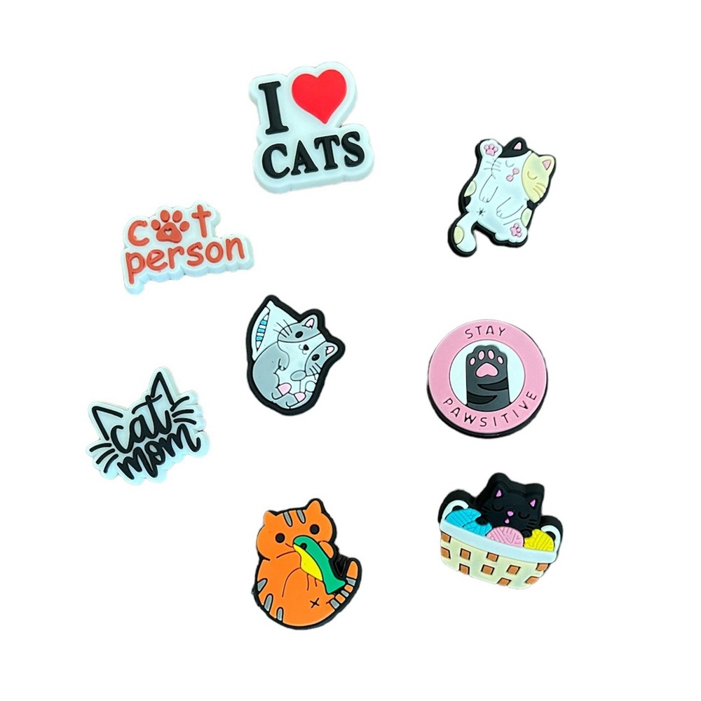 8 Cat Shoe Charm | Cat Lover | New